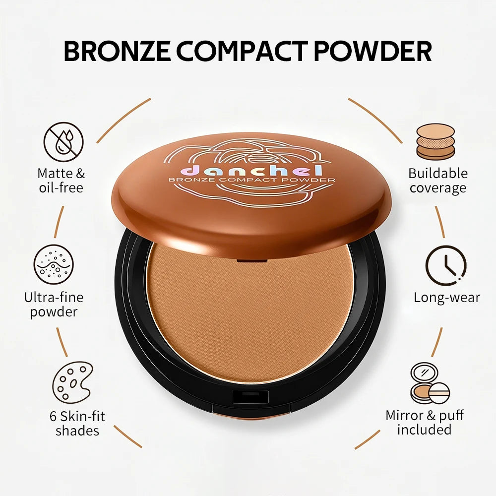 6-Color Matte Bronzer Powder Compact - 2
