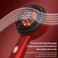 Electric Scalp Massage Comb with Red Light & Liquid Applicator