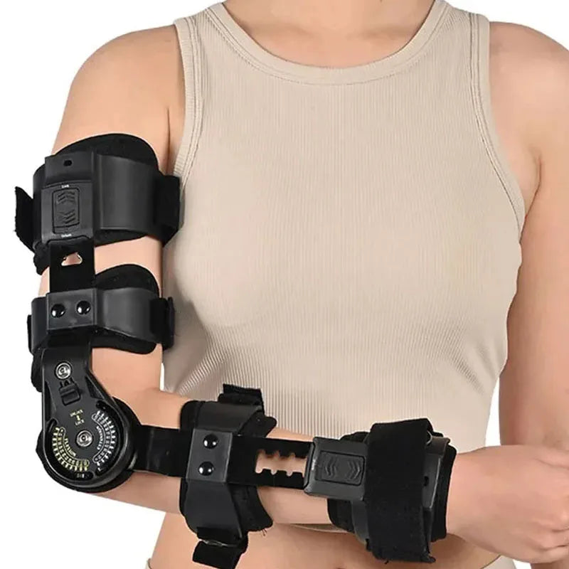 Adjustable Hinged Elbow Support Brace for Injury Recovery - 4