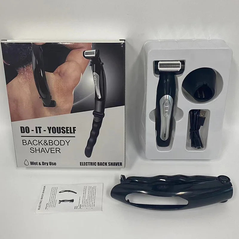 Waterproof Rechargeable Electric Back and Body Hair Trimmer - 10