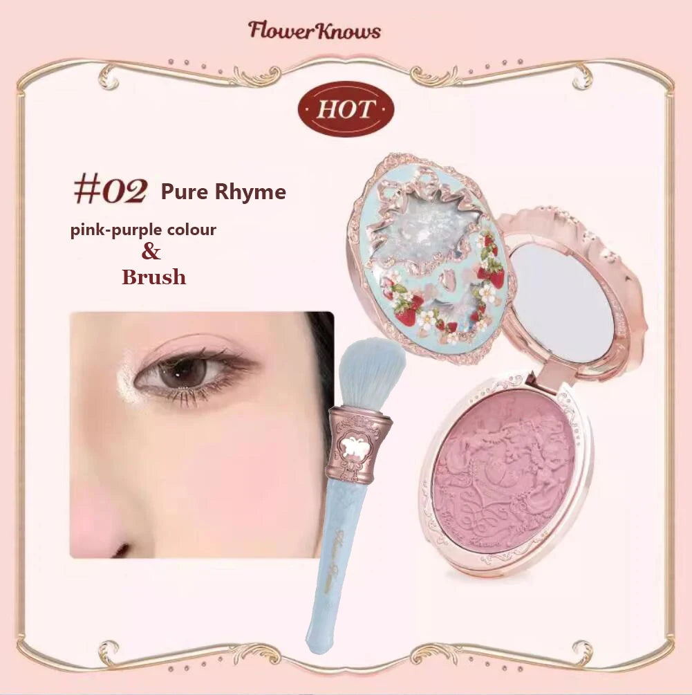 Embossed Strawberry Rococo Makeup Blush Powder - 29