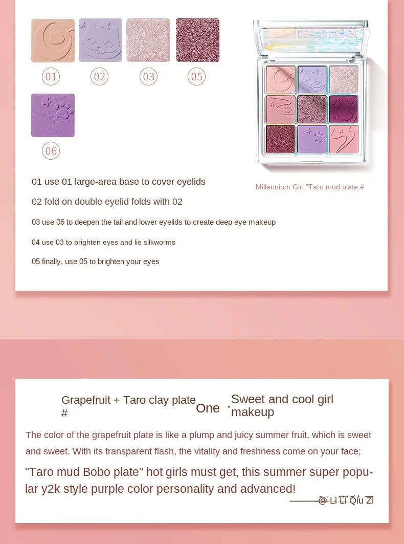 9-Color Waterproof Eyeshadow Palette for Professional Looks - 30