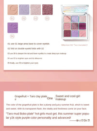 9-Color Waterproof Eyeshadow Palette for Professional Looks