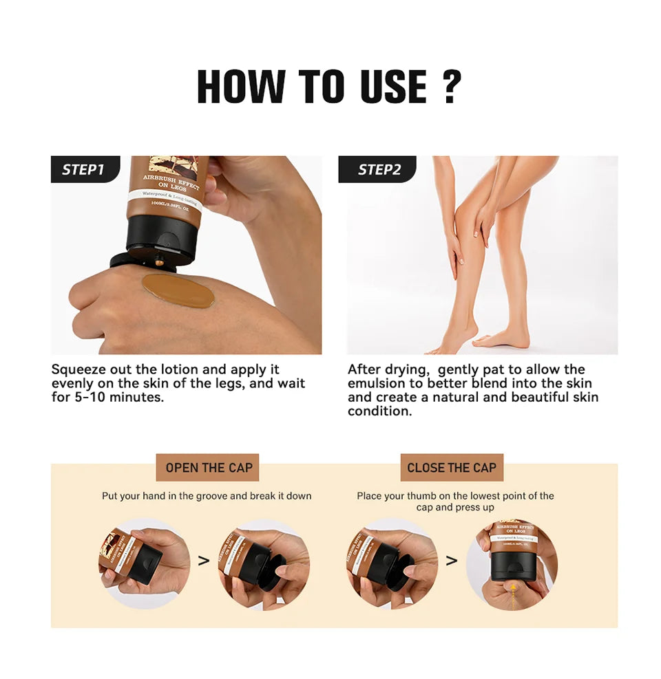 Waterproof Leg Foundation & Concealer Cream - 12