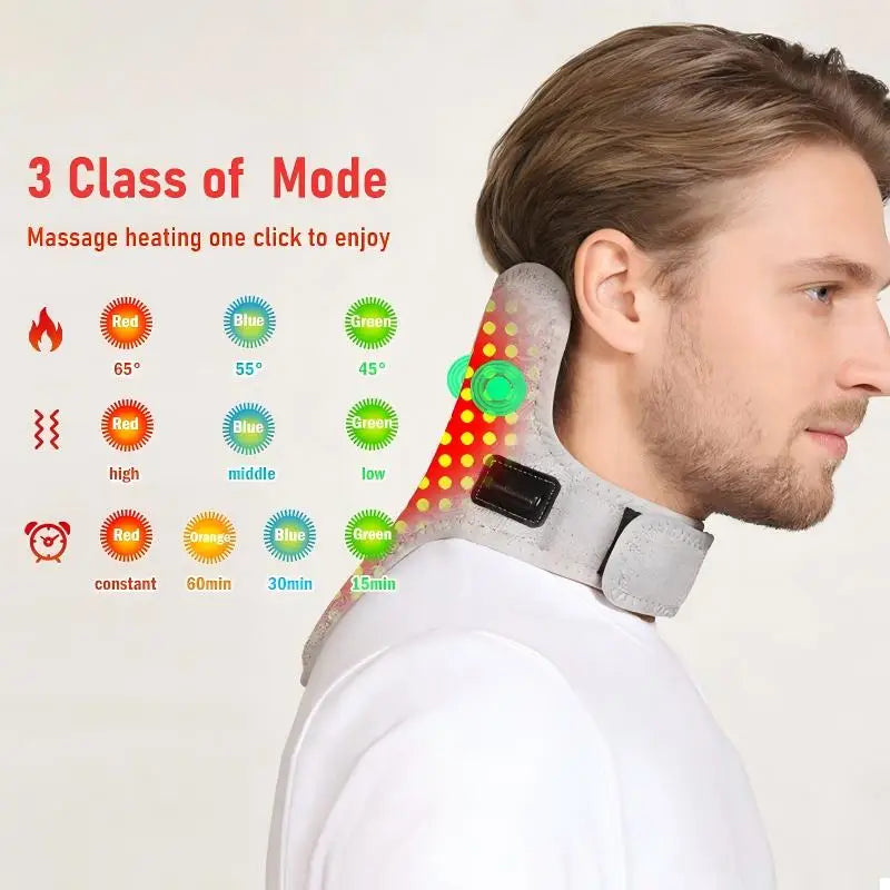 Red Light Therapy Heating Neck Massager for Pain Relief - 2