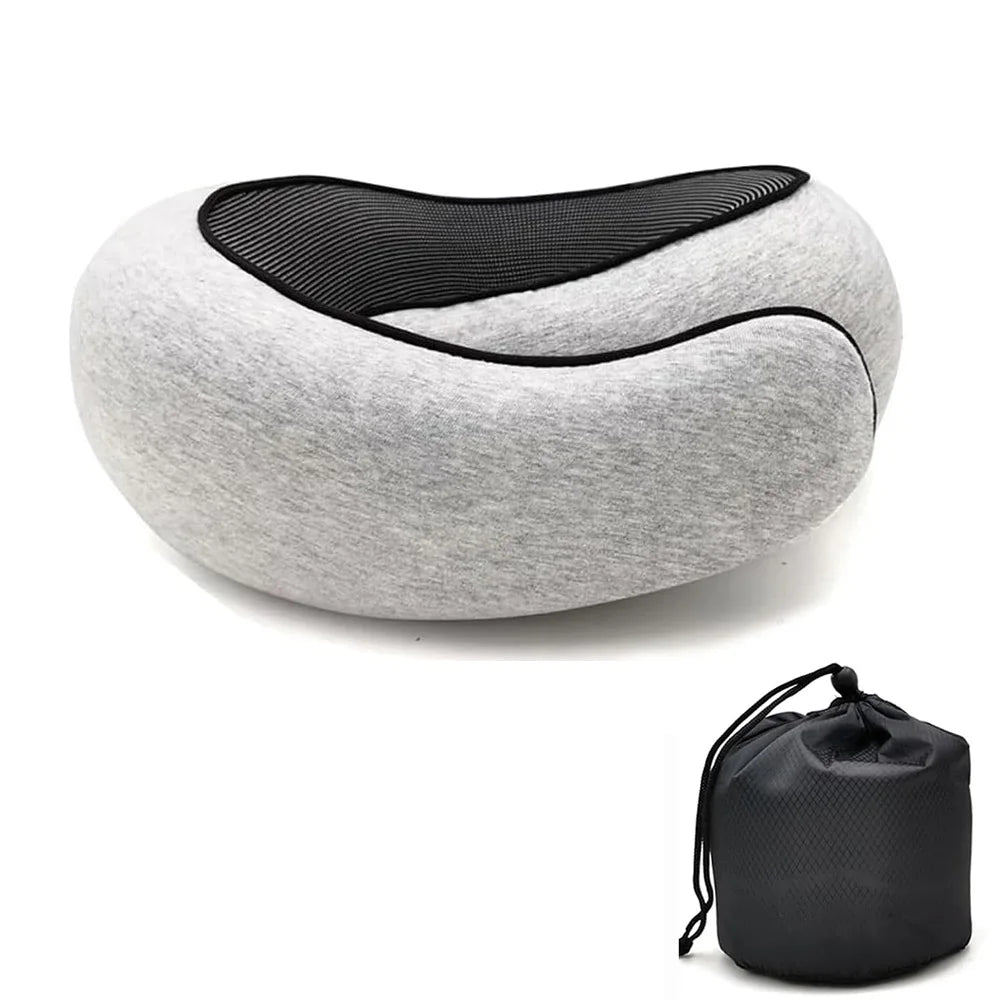 Ergonomic Memory Foam Travel Neck Pillow for Comfortable Sleep - 9