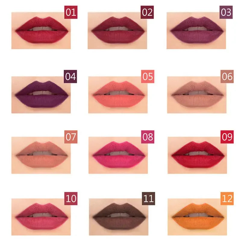 12-Piece Waterproof Matte Lip Liner Pencil Set - 3