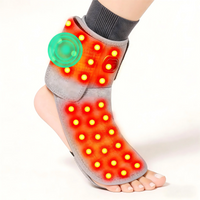 Heated Ankle Support Wrap with Red Light Therapy and Massage