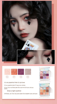 9-Color Waterproof Eyeshadow Palette for Professional Looks