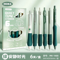 6-Piece Aesthetic Quick-Dry Gel Pen Set