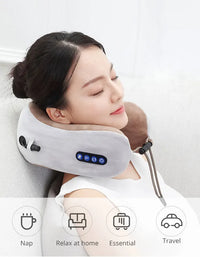 Portable Heated U-Shaped Neck Massage Pillow