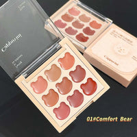 9-Color Velvet Lip Mousse Palette - Matte & Long-Lasting
