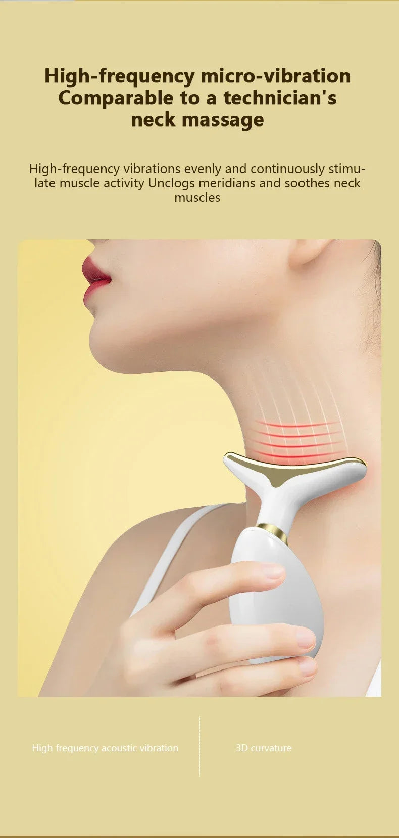 Electric LED Neck and Face Lifting Massager - 15
