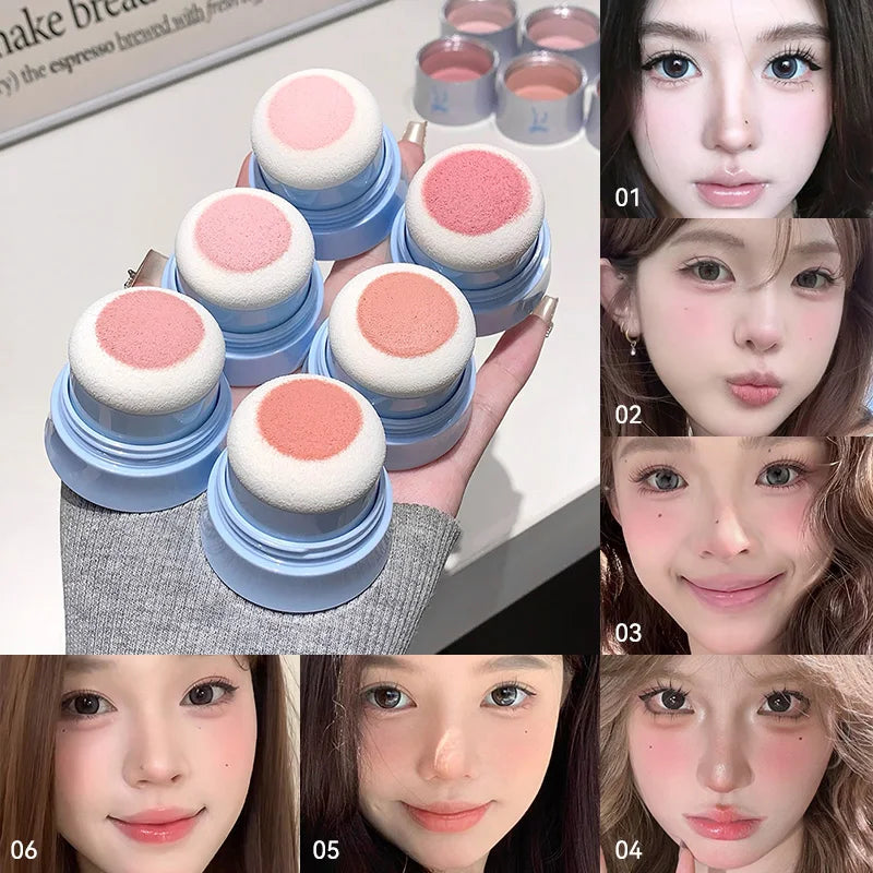 Korean Style Matte Cushion Blush Powder - 1