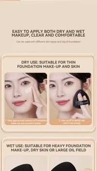 Dual-Sided Triangle Makeup Puff for Flawless Blending