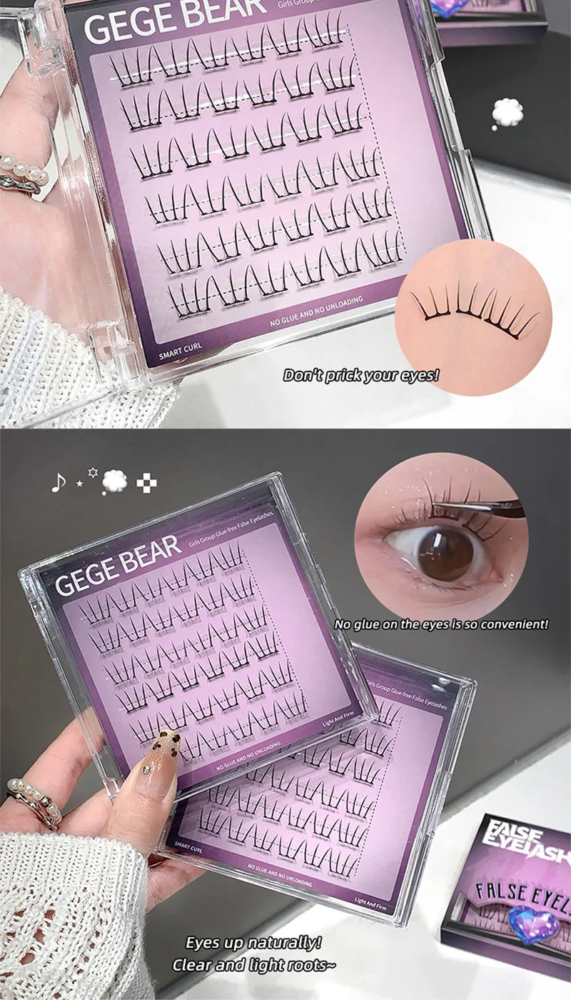 Glue-Free K-Pop Style DIY False Eyelashes - 10