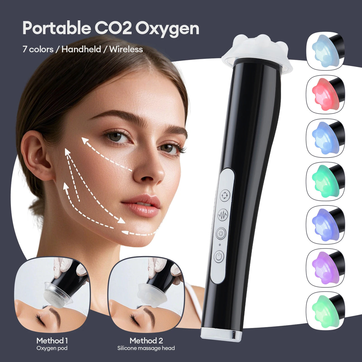 Portable CO2 Oxygen Facial Cleansing & Skin Rejuvenation Device