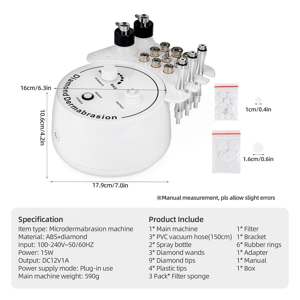 3-in-1 Professional Diamond Microdermabrasion Facial Machine - 7
