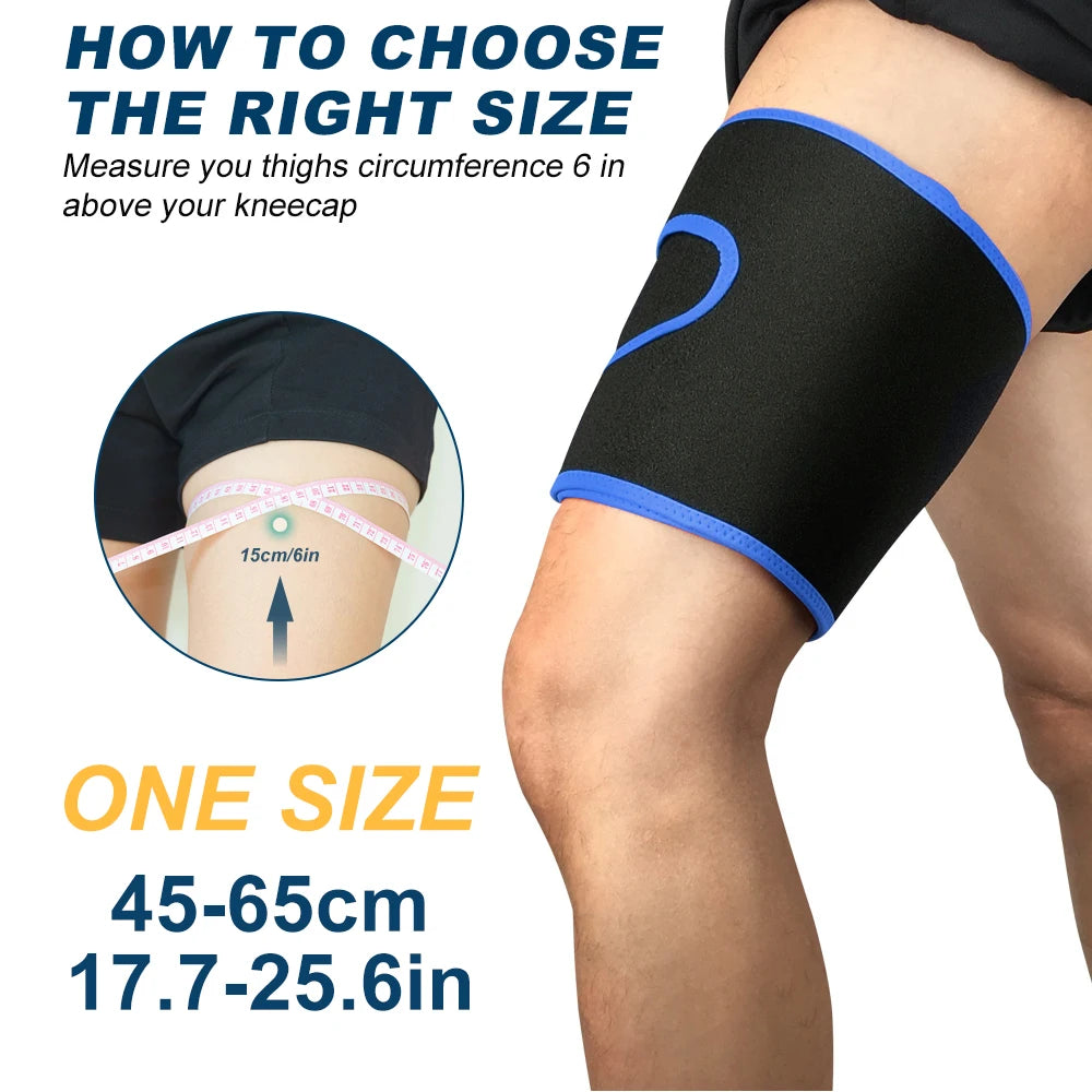 Adjustable Compression Thigh Brace for Muscle Support and Pain Relief - 7