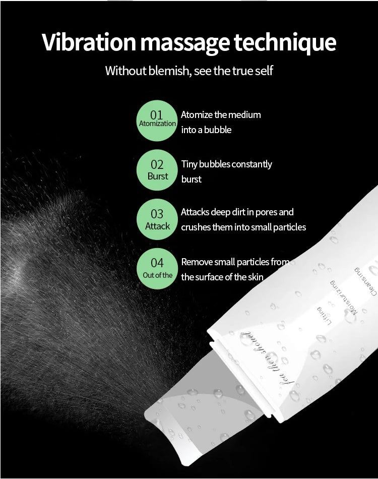 Ultrasonic Facial Skin Scrubber & Blackhead Remover - 13