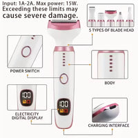 5-in-1 Rechargeable Electric Shaver for Women
