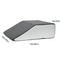Memory Foam Leg Elevation Wedge Pillow for Sleep and Recovery
