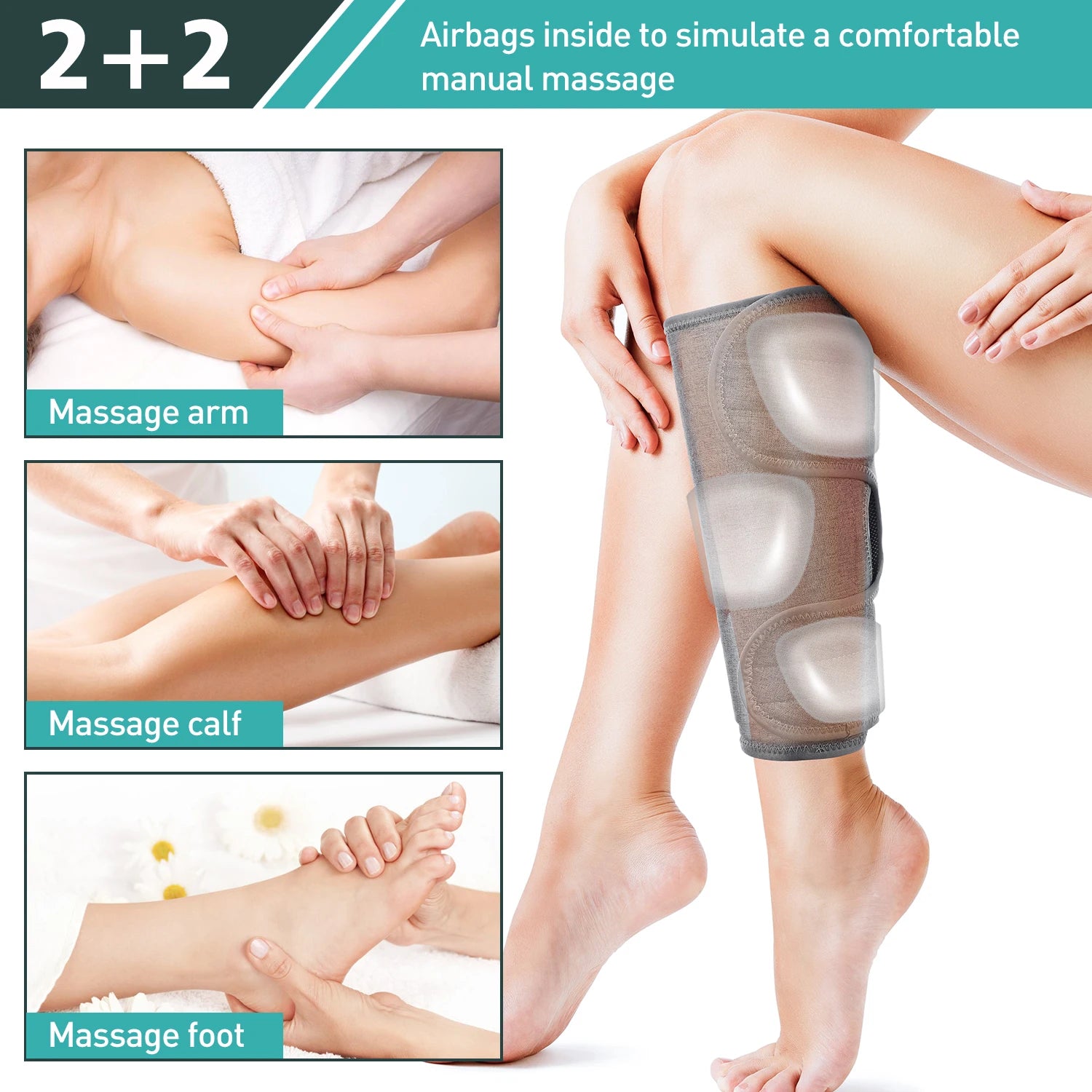 Wireless Heated Calf Massager for Pain Relief - 8