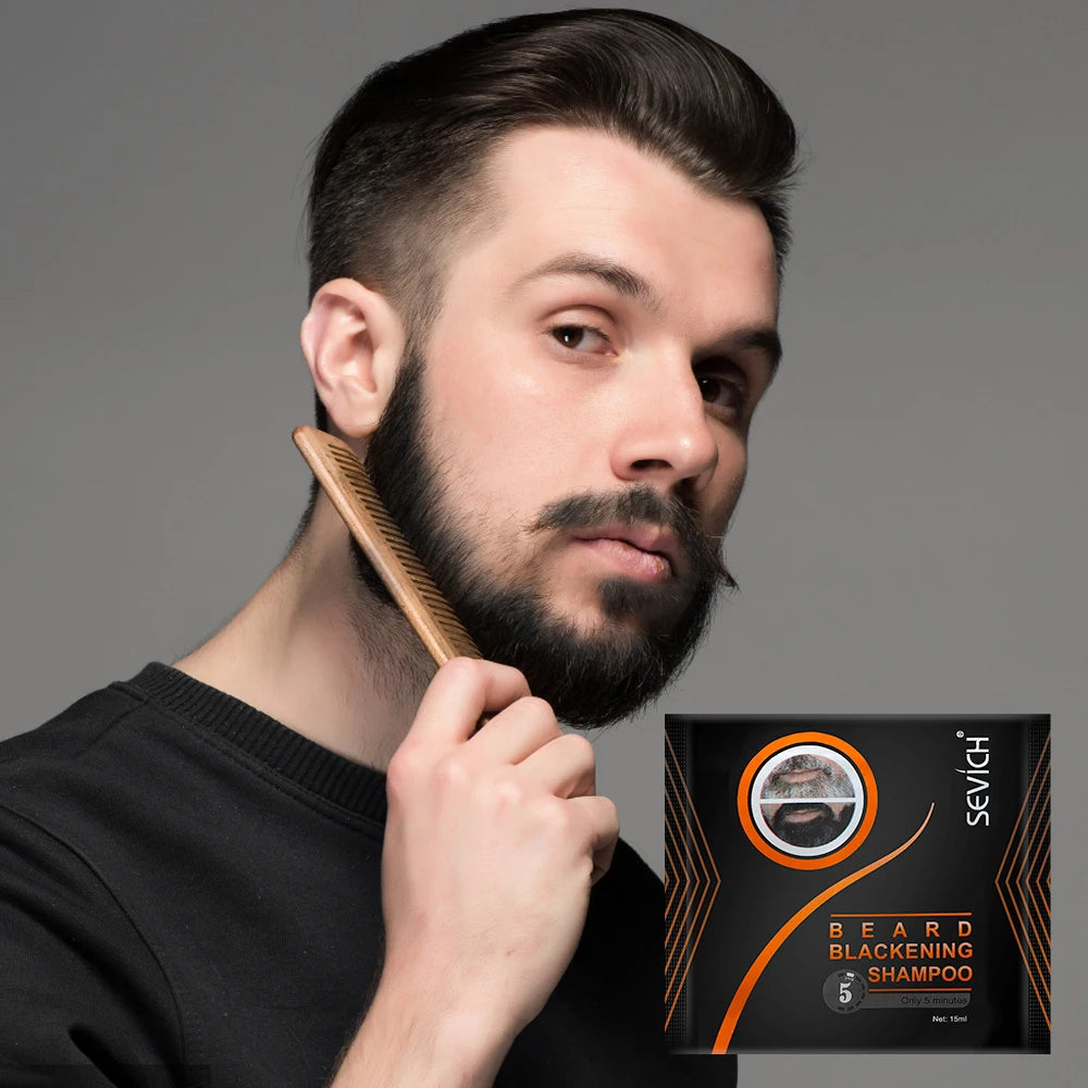 Instant Black Beard Coloring Shampoo - 17