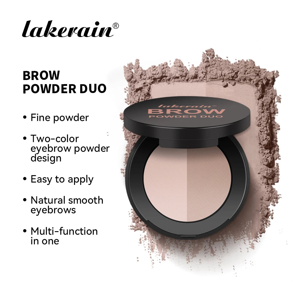 Dual-Tone Waterproof Eyebrow Powder for Natural Definition - 3