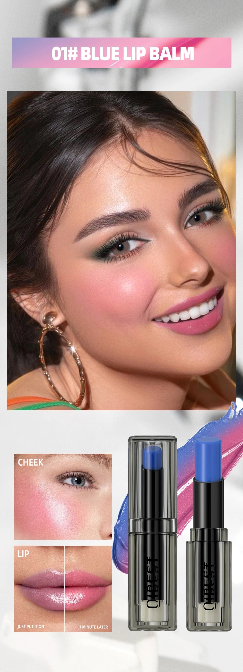 Color-Changing PH Lip Balm and Blush Tint - 13