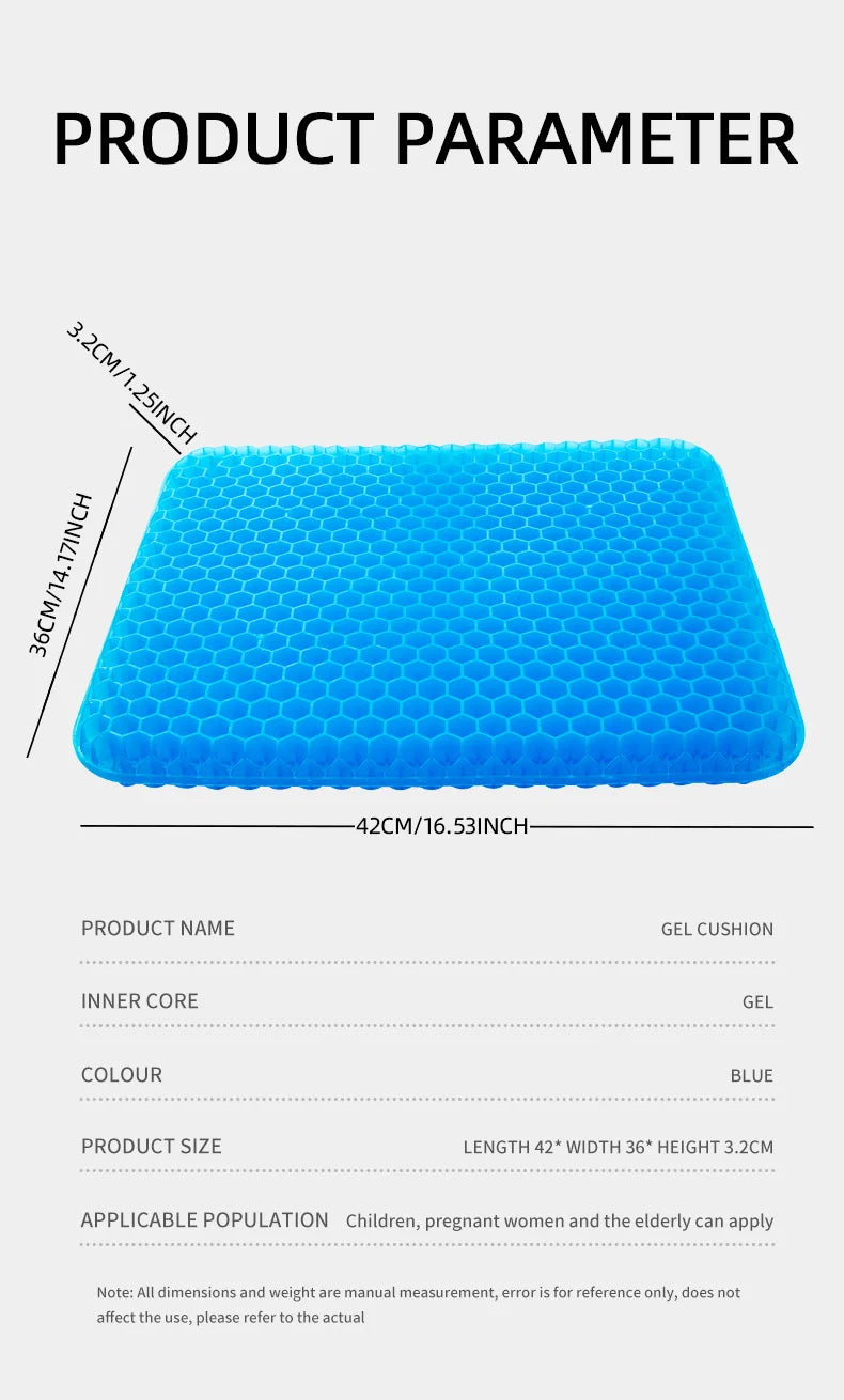 Gel Cooling Honeycomb Seat Cushion for Office and Car - 14