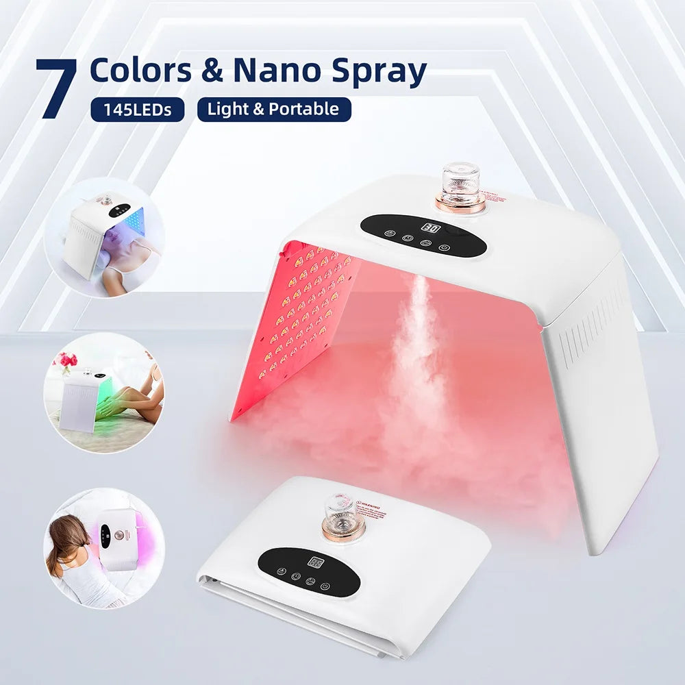 7-Color LED Photon Therapy Mask with Nano Hydration Mist - 3