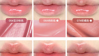 10-Color Jelly Lip Gloss Palette with Bow Design