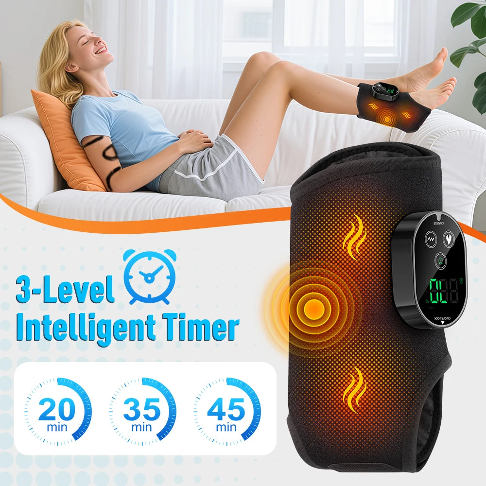 Portable Heated Vibration Leg and Foot Massager - 3