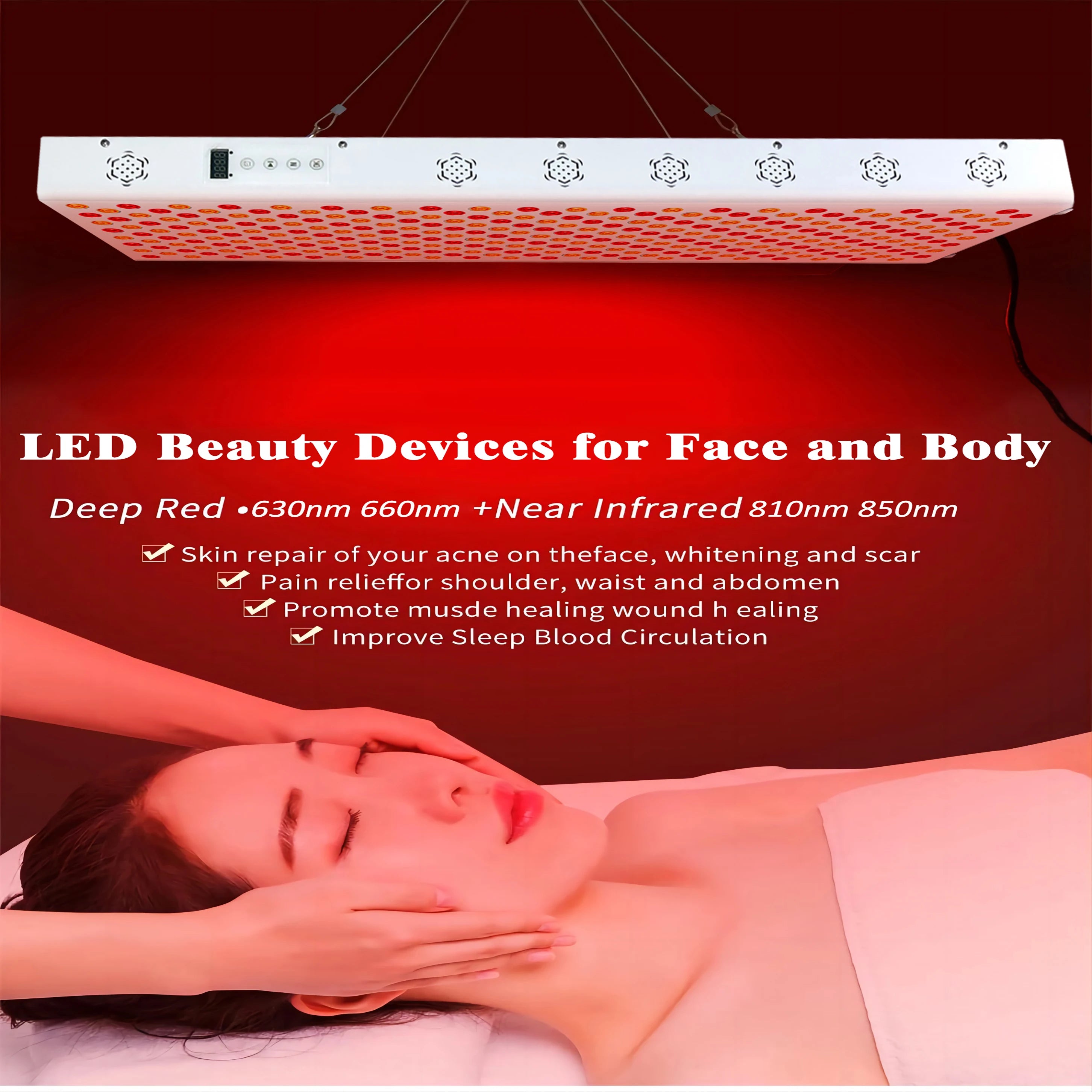 Professional Red Light Therapy Panel for Skin and Recovery - 4