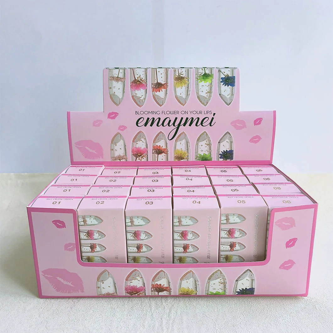 24-Piece Color-Changing Flower Jelly Lipstick Set - 10