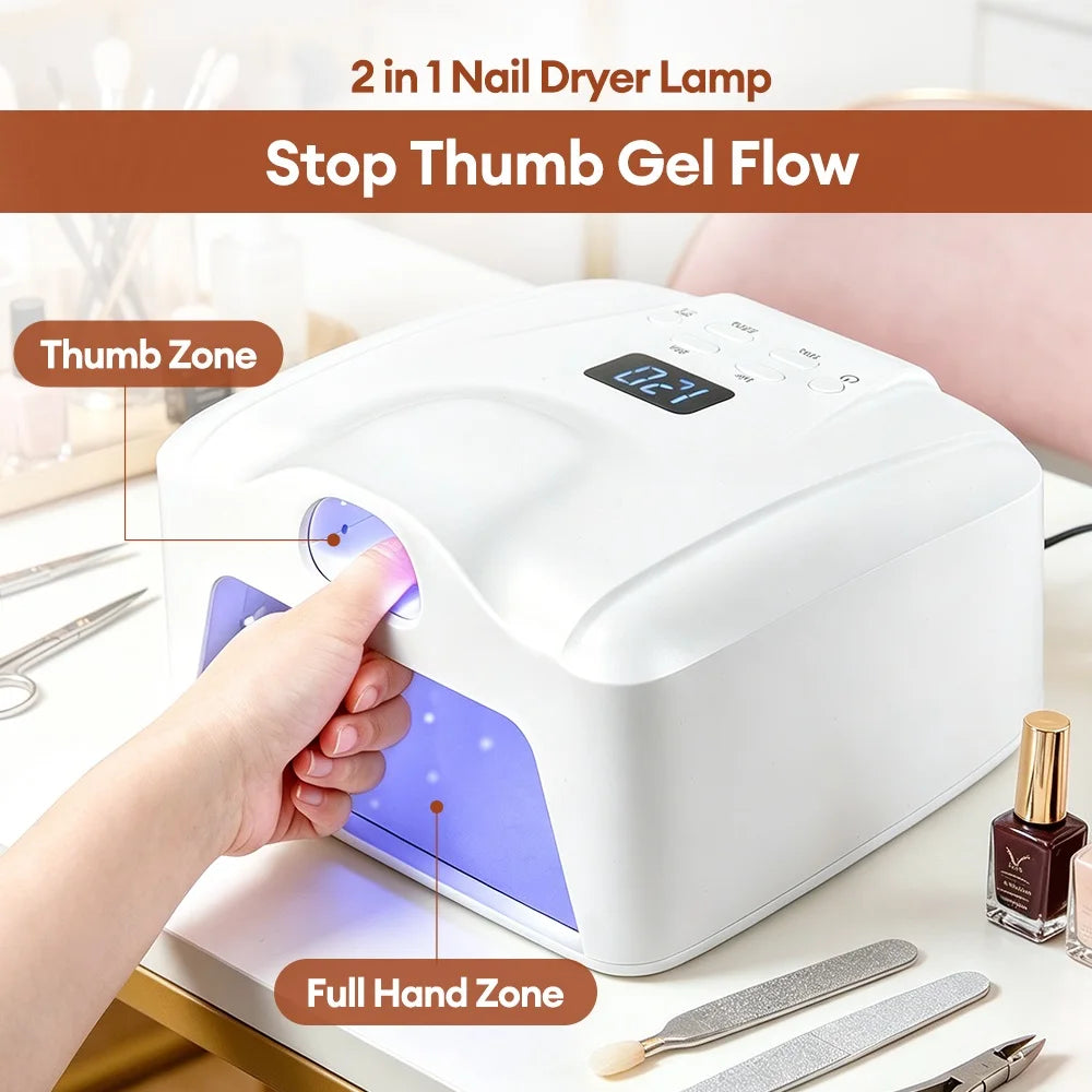Professional Dual-Mode Gel Nail Curing Lamp with Auto-Sensor - 9