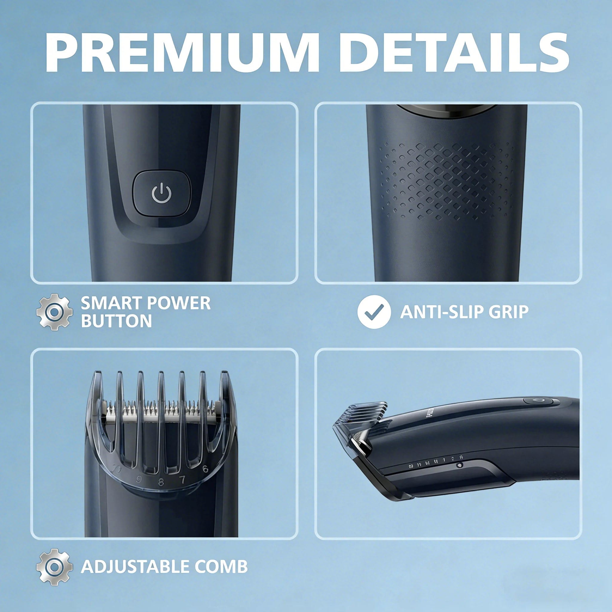 Professional Rechargeable Hair Clipper for Family Grooming - 5