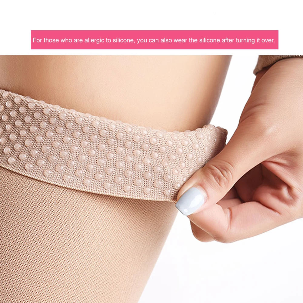 Thigh-High 20-30mmHg Compression Stockings for Leg Support - 11