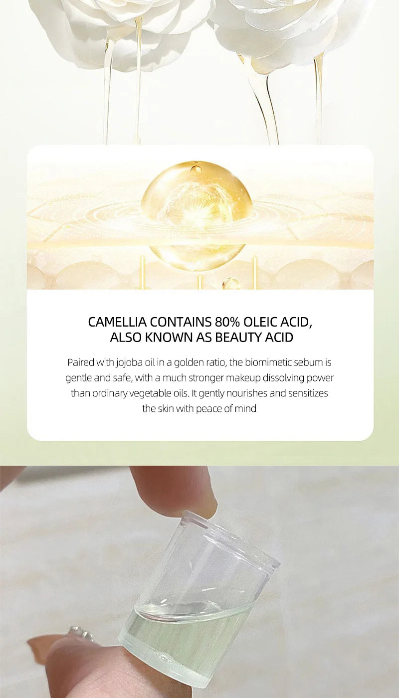 Portable Camellia Makeup Cleansing Oil Single-Use Packs - 12