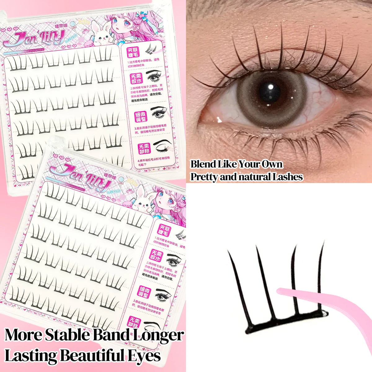Glue-Free Individual K-Pop Style Lash Extensions