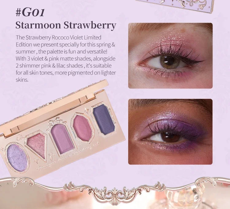 Five-Color Strawberry Eyeshadow Palette - 12