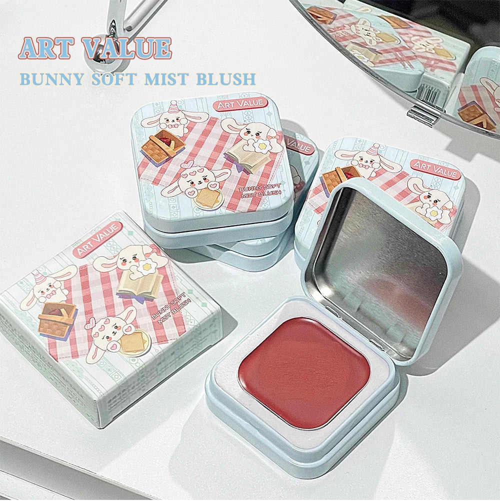 Matte Cream Cheek Blusher Palette for Natural Glow - 4
