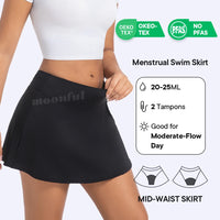 Leakproof Menstrual Period Swim Skirt