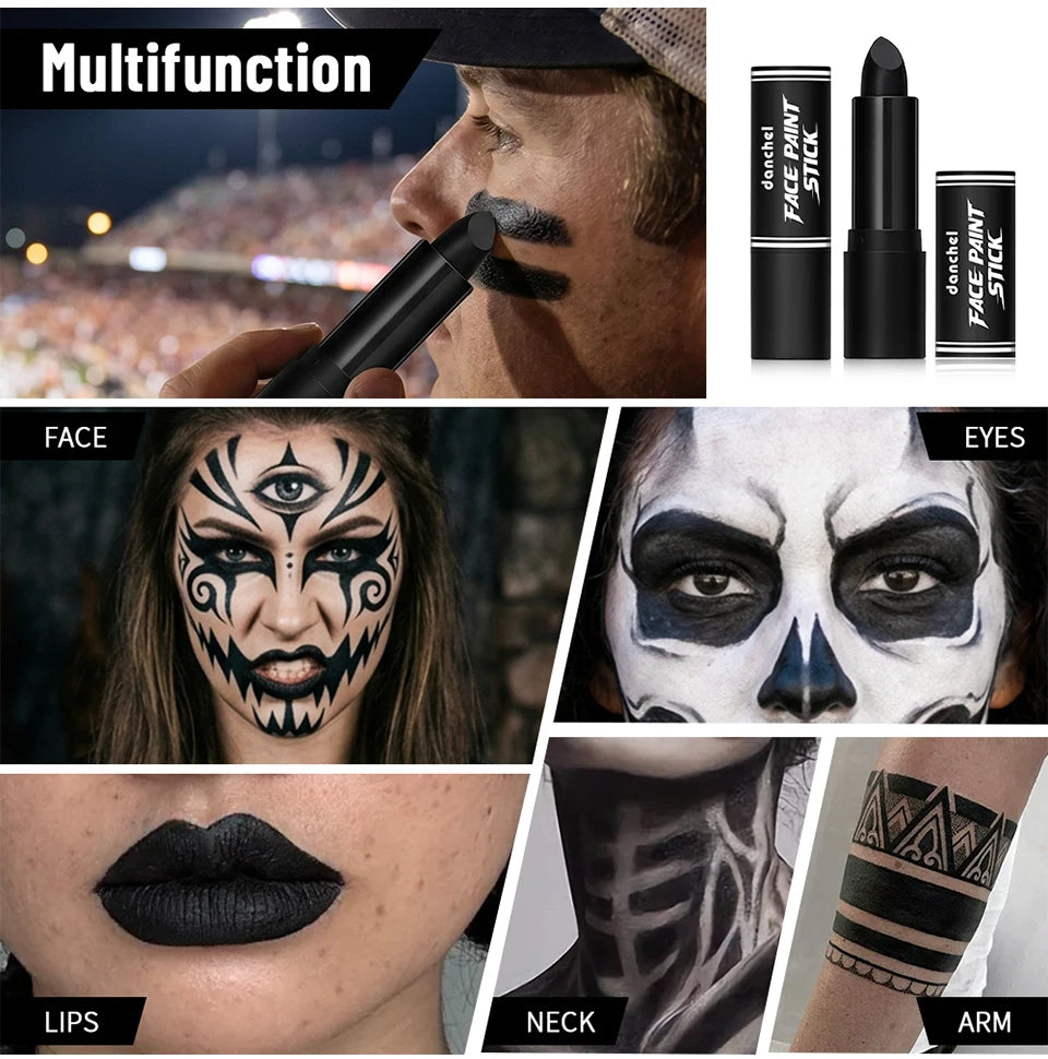 Waterproof Face Paint and Lip Balm Kit for Game Day - 10