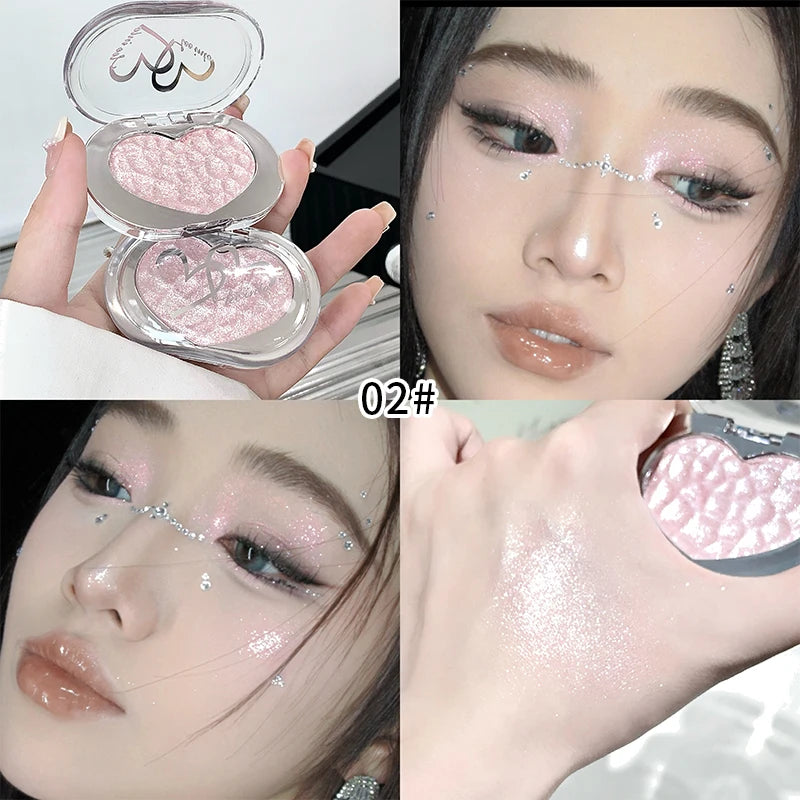 Shimmer Highlighter Powder for Radiant Face Contouring - 19