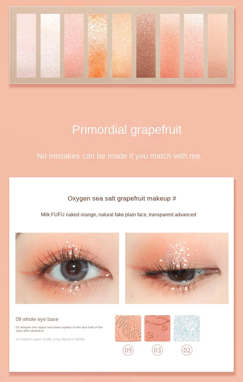 9-Color Waterproof Eyeshadow Palette for Professional Looks - 20