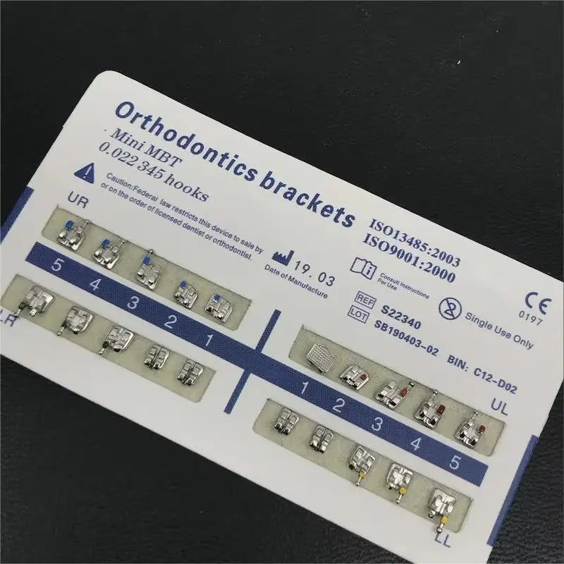 Professional Metal Orthodontic Dental Brackets Set - 3
