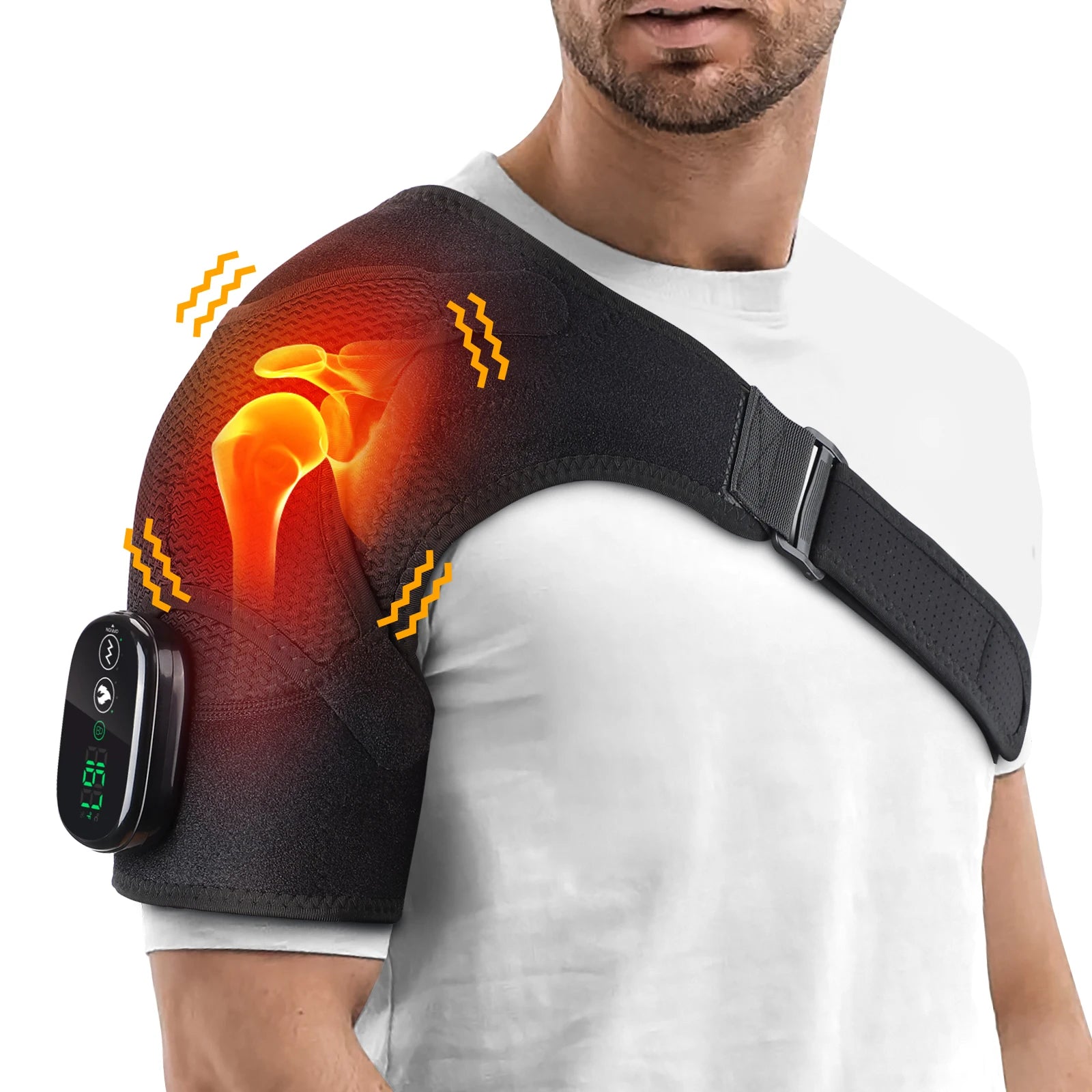 Electric Heated Shoulder Massager with Vibration - 17