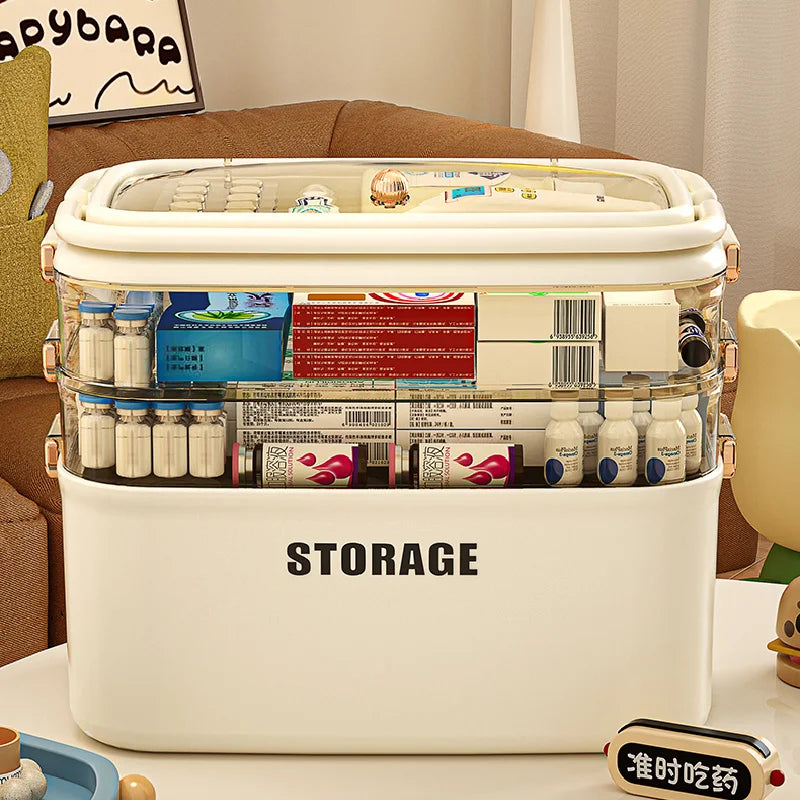 Portable Multi-Layer Family First Aid Organizer - 2
